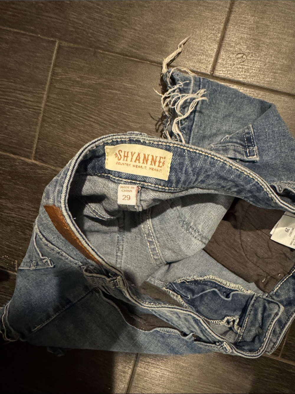 Shyanne Light Blue Distressed Denim Jean Shorts - Picture 3 of 3